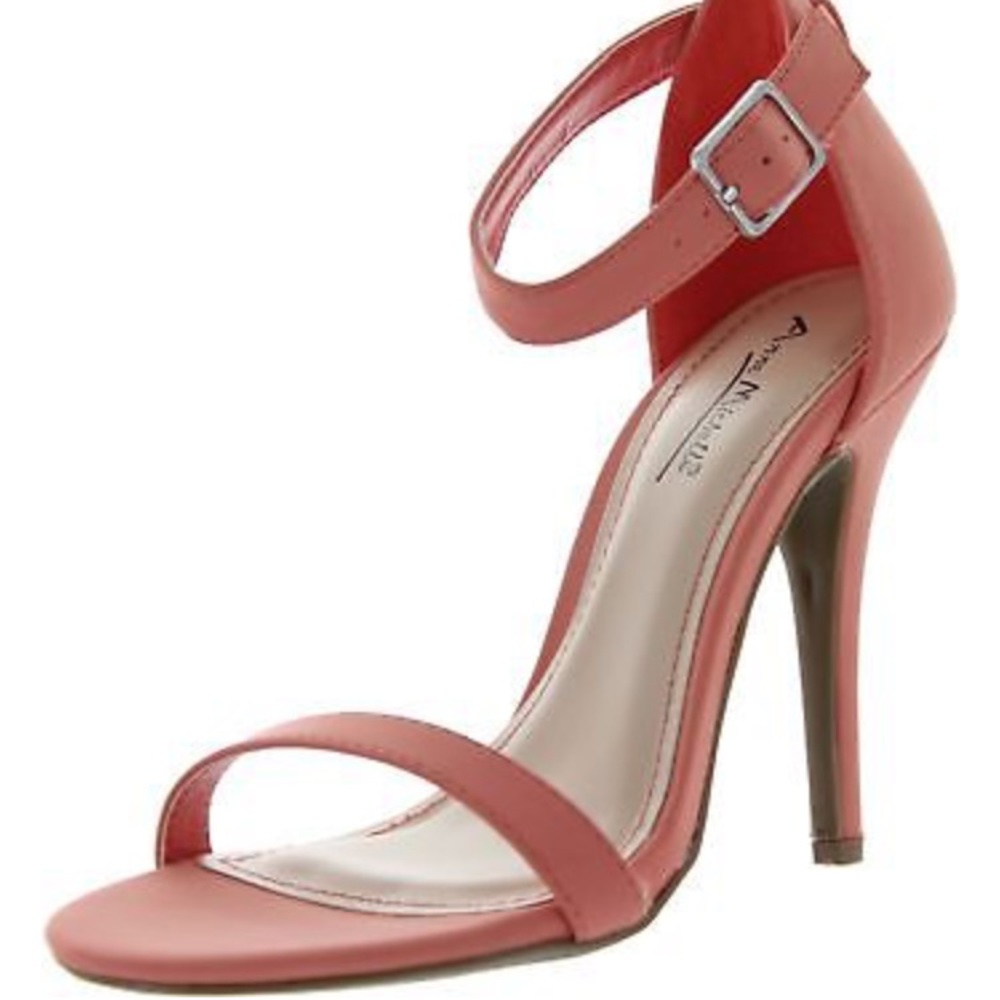 New! Anne Michelle Enzo Strappy Heels in Pink
